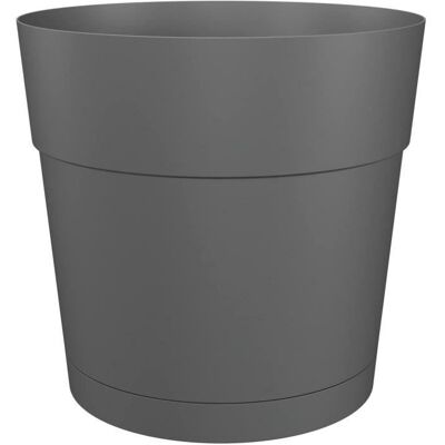 Pot à fleurs et plantes rond CAPRI LARGE - Plastique - Réservoir d'eau - diamètre 40 cm - Anthracite - ARTEVASI - Publicité Pot à fleurs et plantes rond CAPRI LARGE - Plastique - Réservoir d'eau - diamètre 40 cm - Anthracite - ARTEVASI - Publicité