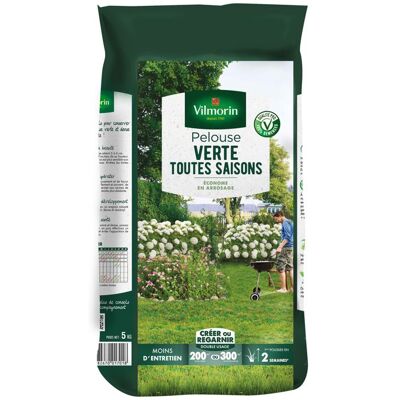Gazon - Vilmorin - Pelouse verte toutes saisons - 5 kg - Publicité Gazon - Vilmorin - Pelouse verte toutes saisons - 5 kg - Publicité
