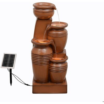Fontaine Solaire en Terracotta de Teamson Home - Décoration Extérieure 4 Niveaux - Publicité Fontaine Solaire en Terracotta de Teamson Home - Décoration Extérieure 4 Niveaux - Publicité