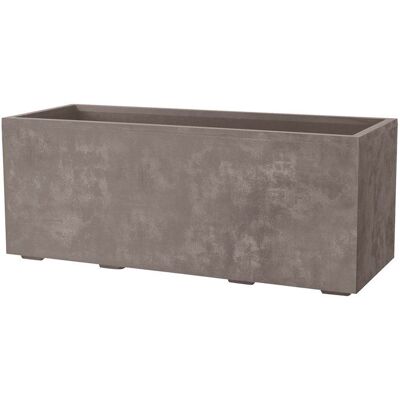 Pot de fleurs rectangulaire - DEROMA - Millennium - 97 L - 99 cm - A réserve deau et roulettes - Marron Marron - Publicité Pot de fleurs rectangulaire - DEROMA - Millennium - 97 L - 99 cm - A réserve deau et roulettes - Marron Marron - Publicité