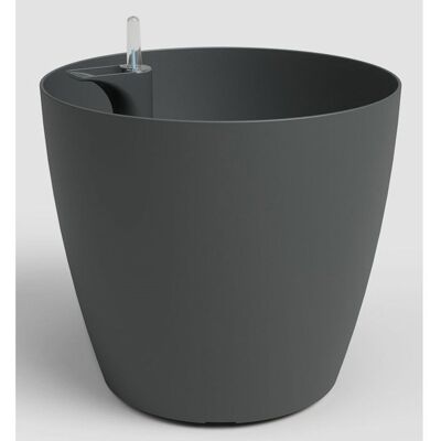 Pot de fleurs San Remo SWS 30 MA - Plastique - Gris anthracite - Ø30 5 x H27 cm - 14 5 L - Int/Ext - ARTEVASI Gris - Publicité Pot de fleurs San Remo SWS 30 MA - Plastique - Gris anthracite - Ø30 5 x H27 cm - 14 5 L - Int/Ext - ARTEVASI Gris - Publicité