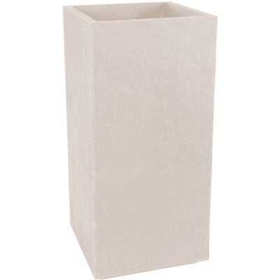 Bac à fleurs Carré Haut 40 cm - EDA - Volcania - 31 L - Intérieur/Extérieur - 395 x 395 x H. 80 cm - Beige Calcaire Beige - Publicité Bac à fleurs Carré Haut 40 cm - EDA - Volcania - 31 L - Intérieur/Extérieur - 395 x 395 x H. 80 cm - Beige Calcaire Beige - Publicité