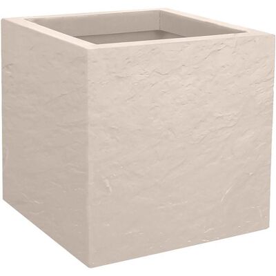 Pot de fleurs Carré 30 cm - EDA - Volcania Up - 21 L - Intérieur/Extérieur -Décor Pierre - 295 x 295 x H. 295 cm - Beige Calcaire Beige - Publicité Pot de fleurs Carré 30 cm - EDA - Volcania Up - 21 L - Intérieur/Extérieur -Décor Pierre - 295 x 295 x H. 295 cm - Beige Calcaire Beige - Publicité