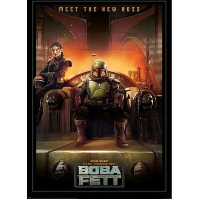 PYRAMID INTERNATIONAL Star Wars: The Book of Boba Fett - Meet The New Boss - 61x915cm - Affiche / Poster Noir - Publicité PYRAMID INTERNATIONAL Star Wars: The Book of Boba Fett - Meet The New Boss - 61x915cm - Affiche / Poster Noir - Publicité