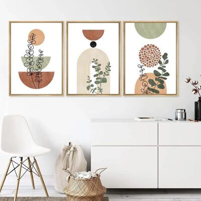 3Affiche Decoration Murale Terracotta et Vert Tableau Art Abstrait Geometrique Plante Poster Mural Impression Toile sans Cadre Vert - Publicité 3Affiche Decoration Murale Terracotta et Vert Tableau Art Abstrait Geometrique Plante Poster Mural Impression Toile sans Cadre Vert - Publicité