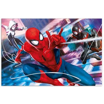 Affiche Spider-Man Peter Parker Miles Morales & Gwen Stacy Marvel Comics - Publicité Affiche Spider-Man Peter Parker Miles Morales & Gwen Stacy Marvel Comics - Publicité