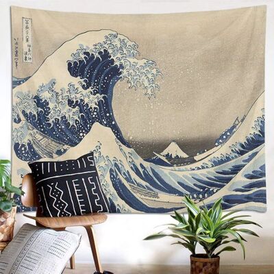 KJEHOME LB Tapisserie Murale Japonais Decoration Chambre Kanagawa Vague 150x100cm Deco Mural Mont Fuji Mer Tent TENTURE - TAPISSERIE BRODEE - Publicité KJEHOME LB Tapisserie Murale Japonais Decoration Chambre Kanagawa Vague 150x100cm Deco Mural Mont Fuji Mer Tent TENTURE - TAPISSERIE BRODEE - Publicité