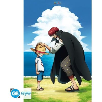 Poster - GB EYE - Shanks & Luffy (One Piece) - 91 5 x 61 cm - Papier brillant 170 g/m² - Certifié FSC Noir - Publicité Poster - GB EYE - Shanks & Luffy (One Piece) - 91 5 x 61 cm - Papier brillant 170 g/m² - Certifié FSC Noir - Publicité