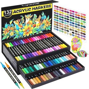 AUTREMENT 132 Couleurs Feutre Marqueur Peinture Acrylique66 Pcs Acrylic Paint Marker Stylo Peinture Acrylique Pointe Brush pour Mult FEUTRES - Publicité AUTREMENT 132 Couleurs Feutre Marqueur Peinture Acrylique66 Pcs Acrylic Paint Marker Stylo Peinture Acrylique Pointe Brush pour Mult FEUTRES - Publicité