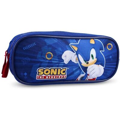 Trousse Scolaire Sonic The Hedgehog Double Compartiment 155-01309 - Publicité Trousse Scolaire Sonic The Hedgehog Double Compartiment 155-01309 - Publicité