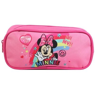 Trousse scolaire - Disney - Minnie - Rose - Polyester - Zippée Rose - Publicité Trousse scolaire - Disney - Minnie - Rose - Polyester - Zippée Rose - Publicité