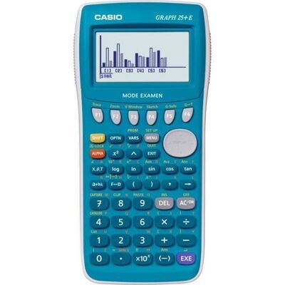Calculatrice graphique - CASIO - GRAPH 25+ E - Écran 8 lignes (21 c.) - USB - Niveau Lycée Bleu - Publicité Calculatrice graphique - CASIO - GRAPH 25+ E - Écran 8 lignes (21 c.) - USB - Niveau Lycée Bleu - Publicité