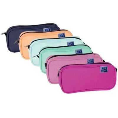 Trousse Fourre-tout Rectangulaire - OXFORD - Coloris Aléatoire - Polyester - 22x10x4cm - Enfant - Zippée - Mixte - Publicité Trousse Fourre-tout Rectangulaire - OXFORD - Coloris Aléatoire - Polyester - 22x10x4cm - Enfant - Zippée - Mixte - Publicité