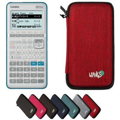 Calculatrice Casio Graph 35+E II avec Housse de Protection WYNGS incluse Rouge - Calculatrice Graphique Rouge - Publicité Calculatrice Casio Graph 35+E II avec Housse de Protection WYNGS incluse Rouge - Calculatrice Graphique Rouge - Publicité