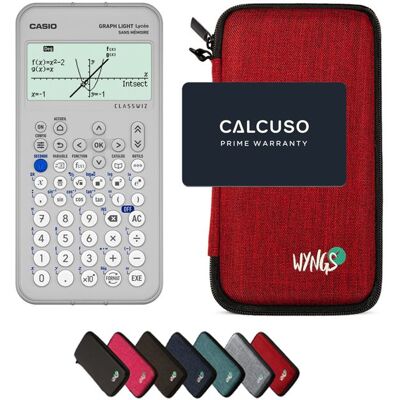 Calculatrice Casio Graph Light avec Housse de Protection WYNGS incluse Rouge - Calculatrice Graphique Rouge - Publicité Calculatrice Casio Graph Light avec Housse de Protection WYNGS incluse Rouge - Calculatrice Graphique Rouge - Publicité