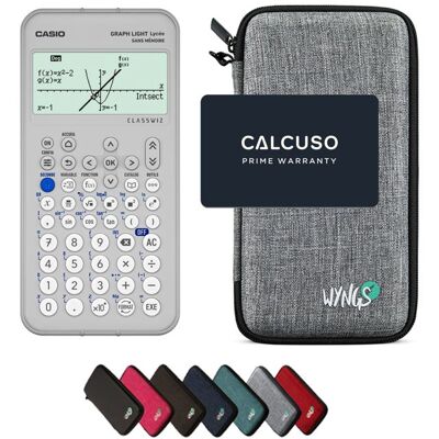 Calculatrice Casio Graph Light avec Housse de Protection WYNGS incluse Gris Clair - Calculatrice Graphique Gris - Publicité Calculatrice Casio Graph Light avec Housse de Protection WYNGS incluse Gris Clair - Calculatrice Graphique Gris - Publicité