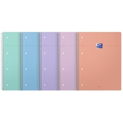 Cahier - OXFORD - 230x297 mm - 160 pages - Grands carreaux Seyès - Couleurs pastel aléatoires Bleu - Publicité Cahier - OXFORD - 230x297 mm - 160 pages - Grands carreaux Seyès - Couleurs pastel aléatoires Bleu - Publicité