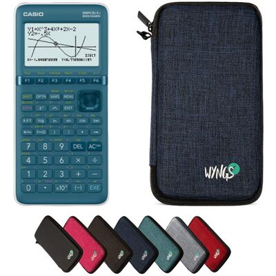 Calculatrice Casio Graph 25+E II avec Housse de Protection WYNGS incluse Bleu - Calculatrice Graphique Bleu - Publicité Calculatrice Casio Graph 25+E II avec Housse de Protection WYNGS incluse Bleu - Calculatrice Graphique Bleu - Publicité