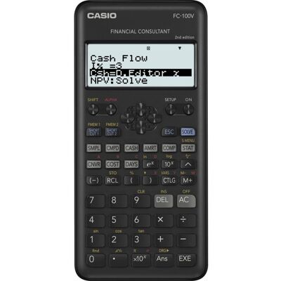 Calculatrice Casio FC-100V Blanc - Publicité Calculatrice Casio FC-100V Blanc - Publicité