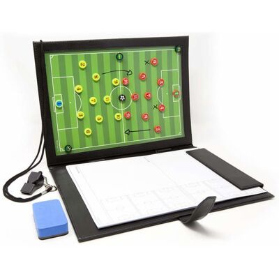WISEPLAYERFC Tableau Tactique Football-Dossier de Tactiques Magnétique pour Entraîneurs de Football avec Poche Intégrée Noir - Publicité WISEPLAYERFC Tableau Tactique Football-Dossier de Tactiques Magnétique pour Entraîneurs de Football avec Poche Intégrée Noir - Publicité