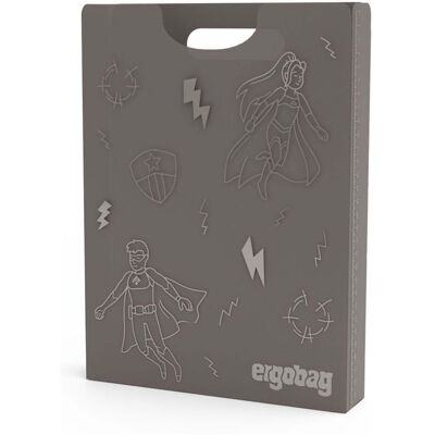 ergobag Boîte à cahiers gris argenté pour fille et garçon - Folder Box With Carrying Handle Superhero 328728 Gris - Publicité ergobag Boîte à cahiers gris argenté pour fille et garçon - Folder Box With Carrying Handle Superhero 328728 Gris - Publicité