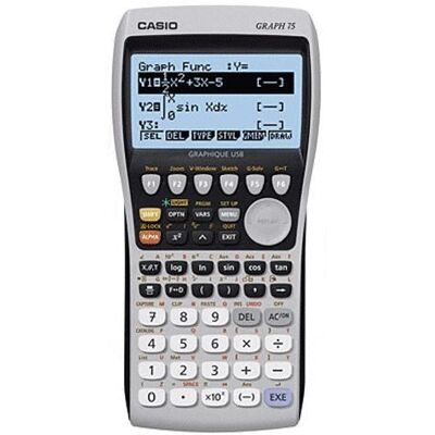 CASIO Graph 75 USB Calculatrice graphique Gris - Publicité CASIO Graph 75 USB Calculatrice graphique Gris - Publicité