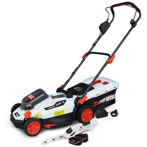 Tondeuse à gazon et Cisaille de jardin sur batterie - X-Performer XPTDE3320LI / XPCSTH20LI - 2 Batteries 4Ah et chargeur Blanc - Publicité Tondeuse à gazon et Cisaille de jardin sur batterie - X-Performer XPTDE3320LI / XPCSTH20LI - 2 Batteries 4Ah et chargeur Blanc - Publicité