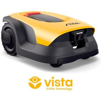 Robot tondeuse autonome STIGA A 15v - 1500m² - Caméra IA et GPS Jaune - Publicité Robot tondeuse autonome STIGA A 15v - 1500m² - Caméra IA et GPS Jaune - Publicité