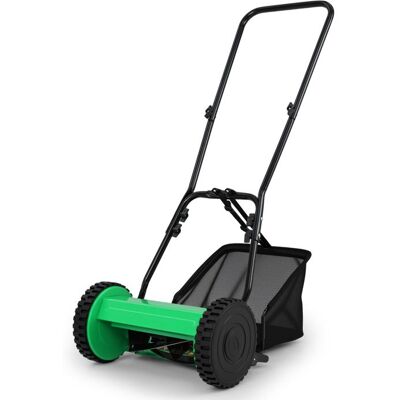 Tondeuse à Gazon Manuelle COSTWAY Largeur de Coupe 30 cm Hauteurs de Coupe de 15 à 40 mm Bac 185L 2 Roues Antidérapantes Vert Vert - Publicité Tondeuse à Gazon Manuelle COSTWAY Largeur de Coupe 30 cm Hauteurs de Coupe de 15 à 40 mm Bac 185L 2 Roues Antidérapantes Vert Vert - Publicité