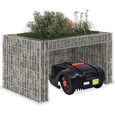 vidaXL Garage tondeuse à gazon lit surélevé 110x80x60 cm Fil en acier Gris - Publicité vidaXL Garage tondeuse à gazon lit surélevé 110x80x60 cm Fil en acier Gris - Publicité
