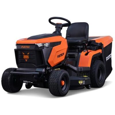 Tondeuse à gazon autoportée FUXTEC FX-RMT84M – Tracteur tondeuse – 432 cm³ – 8 kW – 83 cm – Mulching – Bac 280 L – 6000 m² Noir - Publicité Tondeuse à gazon autoportée FUXTEC FX-RMT84M – Tracteur tondeuse – 432 cm³ – 8 kW – 83 cm – Mulching – Bac 280 L – 6000 m² Noir - Publicité