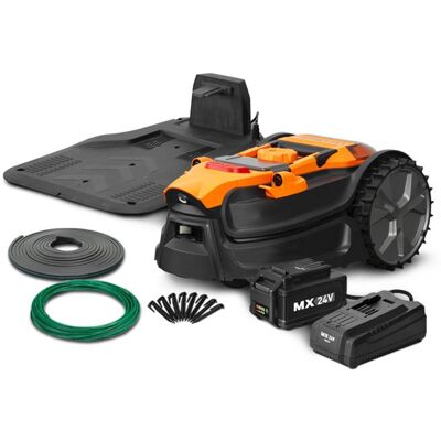 Robot tondeuse autonome - LAWNMASTER - 24V 4Ah - Sans câble périphérique - Jusquà 800 m² - Largeur 20 cm - Publicité Robot tondeuse autonome - LAWNMASTER - 24V 4Ah - Sans câble périphérique - Jusquà 800 m² - Largeur 20 cm - Publicité