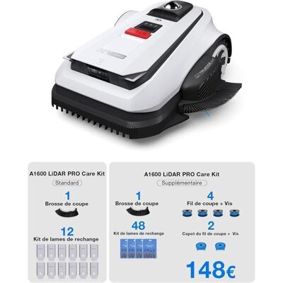Ecovacs Goat A1600 LiDAR Pro Care Kit Robot Tondeuse sans Fil 1600m2 Blanc - Publicité Ecovacs Goat A1600 LiDAR Pro Care Kit Robot Tondeuse sans Fil 1600m2 Blanc - Publicité