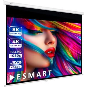 ESMART Professionnel MIROLO Toile pour store enrouleur 187 x 140 cm (92) 4:3 Écran de projecteur home cinéma écran Rollo LCD LED - Publicité ESMART Professionnel MIROLO Toile pour store enrouleur 187 x 140 cm (92) 4:3 Écran de projecteur home cinéma écran Rollo LCD LED - Publicité