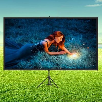 Écran de projecteur tripode Vevor 80 pouces 4K HD Portable - Publicité Écran de projecteur tripode Vevor 80 pouces 4K HD Portable - Publicité