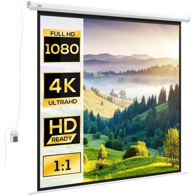 HOMCOM - Écran de projection - Plastique - 195x8x182cm - Blanc Blanc - Publicité HOMCOM - Écran de projection - Plastique - 195x8x182cm - Blanc Blanc - Publicité