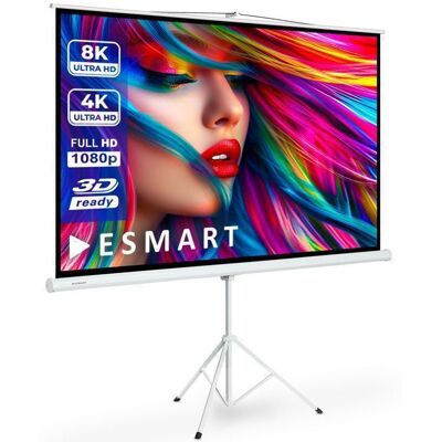 ESMART Professionnel MISATI Écran de trépied 266 x 149 cm (120) 16:9 Écran de projection pour projecteur Home Cinema - Publicité ESMART Professionnel MISATI Écran de trépied 266 x 149 cm (120) 16:9 Écran de projection pour projecteur Home Cinema - Publicité