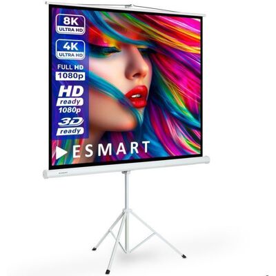 ESMART Professionnel MISATI Écran de trépied 244 x 183 cm (120) 4:3 Écran de projection pour projecteur Home Cinema Blanc - Publicité ESMART Professionnel MISATI Écran de trépied 244 x 183 cm (120) 4:3 Écran de projection pour projecteur Home Cinema Blanc - Publicité