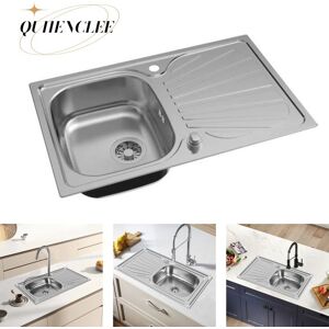 QUIIENCLEE 90*50*15cm XUEXINGJIA Évier en acier inoxydable-robuste durable-égouttoir-évier encastré-ustensiles de cuisine Gris - Publicité QUIIENCLEE 90*50*15cm XUEXINGJIA Évier en acier inoxydable-robuste durable-égouttoir-évier encastré-ustensiles de cuisine Gris - Publicité