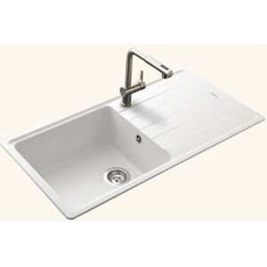 Évier granit blanc Schock ELEMENT 1 grand bac 1 égouttoir Blanc - Publicité Évier granit blanc Schock ELEMENT 1 grand bac 1 égouttoir Blanc - Publicité