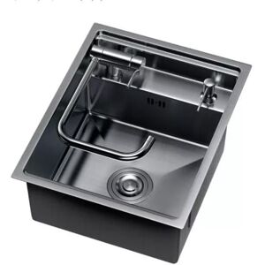 ANW HOME 40x50 évier en acier verrouillable couvercle distributeur de robinetterie graphite Noir - Publicité ANW HOME 40x50 évier en acier verrouillable couvercle distributeur de robinetterie graphite Noir - Publicité