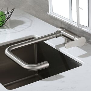 Mitigeur Cuisine Rabattable Robinet Cuisine Pliable Sous Fenêtre Mitigeur Evier avec Haut Bec Rotatif à 360° en Acier Inoxydable - Publicité Mitigeur Cuisine Rabattable Robinet Cuisine Pliable Sous Fenêtre Mitigeur Evier avec Haut Bec Rotatif à 360° en Acier Inoxydable - Publicité