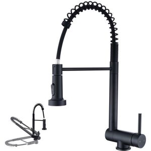 HOMELODY Mitigeur de Cuisine Rabattable Noir Robinet Cuisine à Ressort avec Douchette 2 Modes Robinet Évier Pliable Rotatif à 360° Noir - Publicité HOMELODY Mitigeur de Cuisine Rabattable Noir Robinet Cuisine à Ressort avec Douchette 2 Modes Robinet Évier Pliable Rotatif à 360° Noir - Publicité