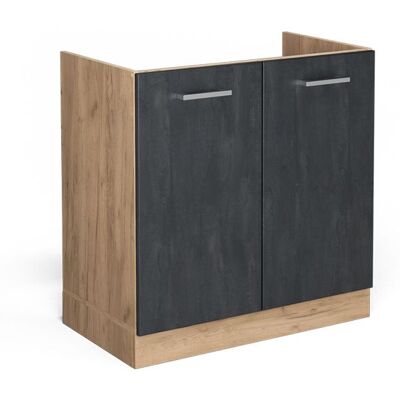 Meuble de cuisine Vicco R-Line, Béton noir, 80cm - Meuble de cuisine - Publicité Meuble de cuisine Vicco R-Line, Béton noir, 80cm - Meuble de cuisine - Publicité