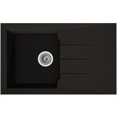 Evier - Résine BMC - Noir - A encastrer - STRADOUR - Alineo 1C - 81 x 50 cm Noir - Publicité Evier - Résine BMC - Noir - A encastrer - STRADOUR - Alineo 1C - 81 x 50 cm Noir - Publicité