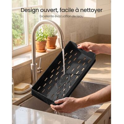 SONGMICS Étagère à épices sous évier à 2 étages avec tiroir coulissant Noir - Publicité SONGMICS Étagère à épices sous évier à 2 étages avec tiroir coulissant Noir - Publicité