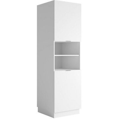 VENTE-UNIQUE Colonne de cuisine avec 2 portes et 2 niches - Blanc - CARMEO Blanc - Publicité VENTE-UNIQUE Colonne de cuisine avec 2 portes et 2 niches - Blanc - CARMEO Blanc - Publicité