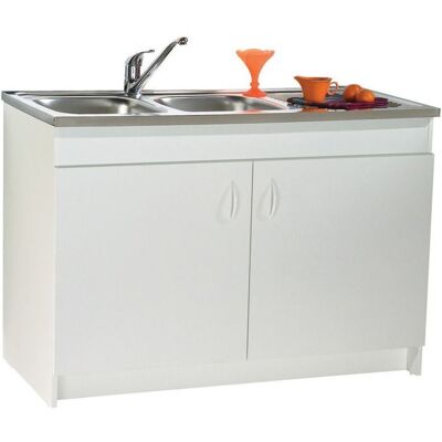 Meuble sous évier S2IM Neova SIM NF S12N02100 - Blanc - Bois - Panneaux de particules Blanc - Publicité Meuble sous évier S2IM Neova SIM NF S12N02100 - Blanc - Bois - Panneaux de particules Blanc - Publicité