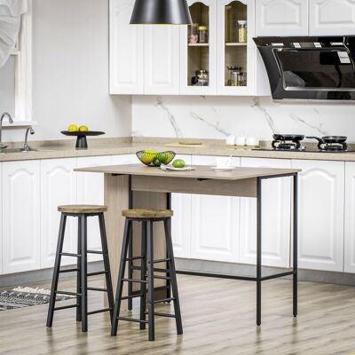 Generic Îlot Central Cuisine Gris Clair Table Bar Rabattable Rangement 3 Étagères 120x76x91 4cm Gris - Publicité Generic Îlot Central Cuisine Gris Clair Table Bar Rabattable Rangement 3 Étagères 120x76x91 4cm Gris - Publicité