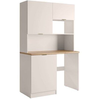 VENTE-UNIQUE Meuble multifonction kitchenette et buanderie - Avec plan de travail 120 cm - Beige et naturel - CARMEO Beige - Publicité VENTE-UNIQUE Meuble multifonction kitchenette et buanderie - Avec plan de travail 120 cm - Beige et naturel - CARMEO Beige - Publicité